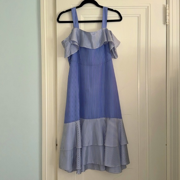 💙 J. CREW STRIPED SILK DRESS 💙 - Picture 2 of 8